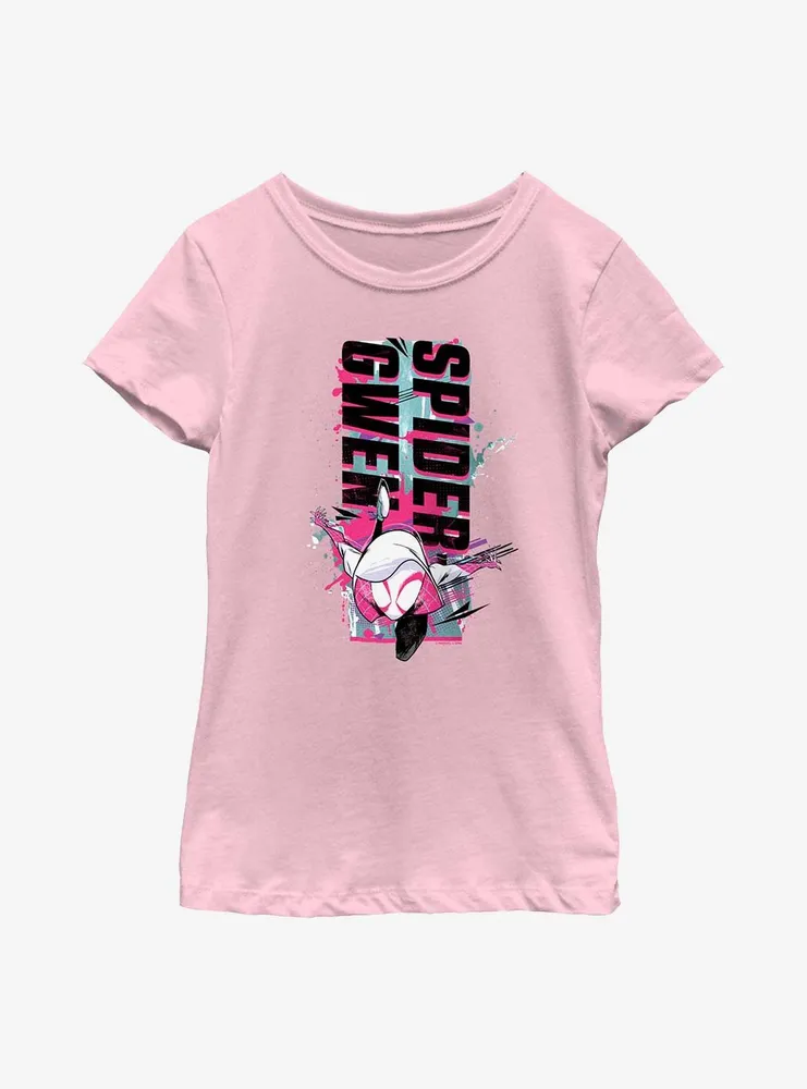 Marvel Spider-Man: Across the Spider-Verse Spider-Gwen Dashing Youth Girls T-Shirt