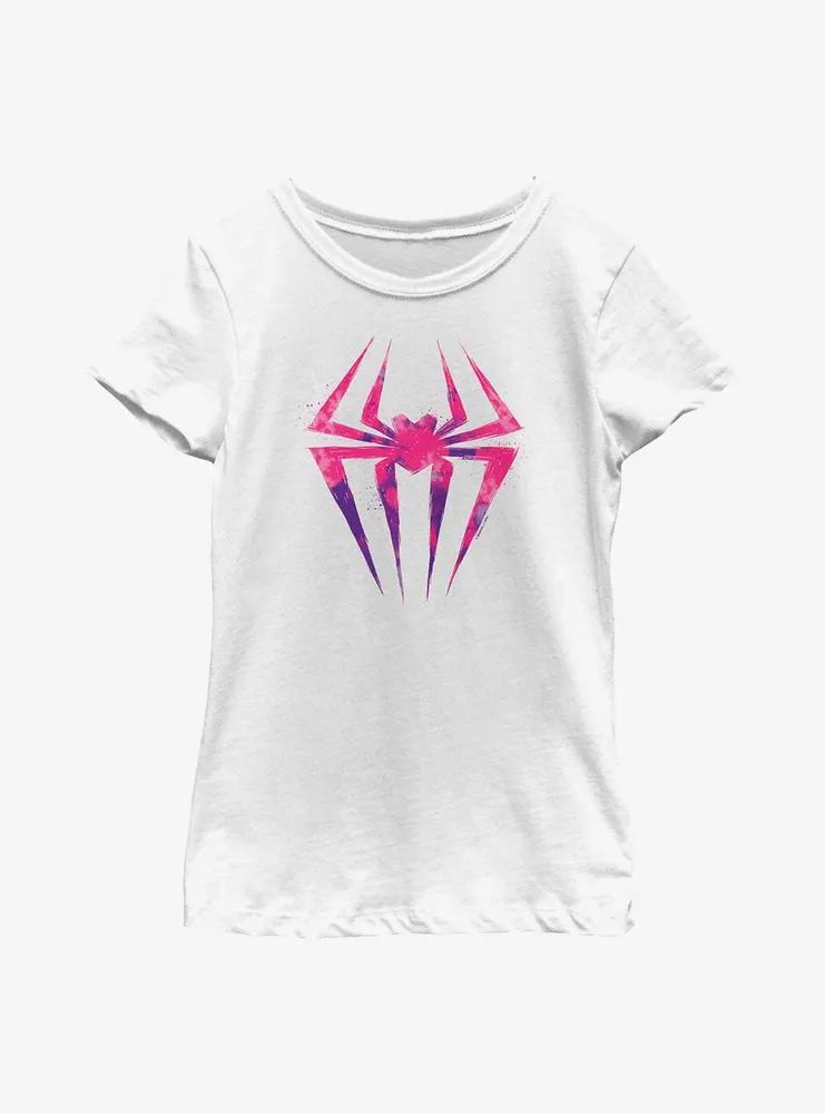 Marvel Spider-Man: Across the Spider-Verse Spider-Gwen Overlay Logo Youth Girls T-Shirt