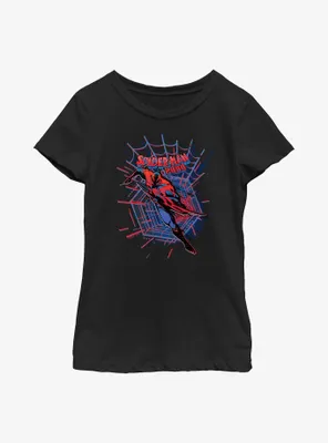 Marvel Spider-Man: Across the Spider-Verse Miguel O'Hara Web Launch Youth Girls T-Shirt