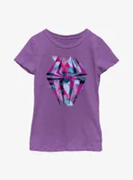 Marvel Spider-Man: Across the Spider-Verse Geometric Spider-Gwen Symbol Youth Girls T-Shirt