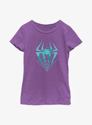 Marvel Spider-Man: Across the Spider-Verse Spider-Gwen Logo Webs Youth Girls T-Shirt