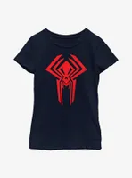 Marvel Spider-Man: Across the Spider-Verse Miguel O'Hara 2099 Logo Youth Girls T-Shirt