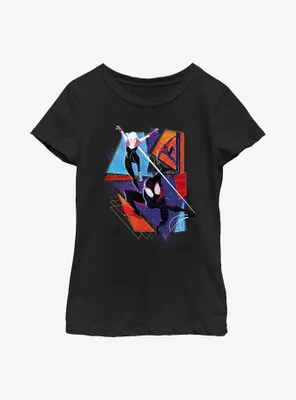 Marvel Spider-Man: Across the Spider-Verse Spider-Gwen Miguel O'Hara and Miles Morales Poster Youth Girls T-Shirt