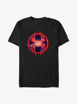 Marvel Spider-Man: Across the Spider-Verse Glitchy Miles Morales Symbol T-Shirt