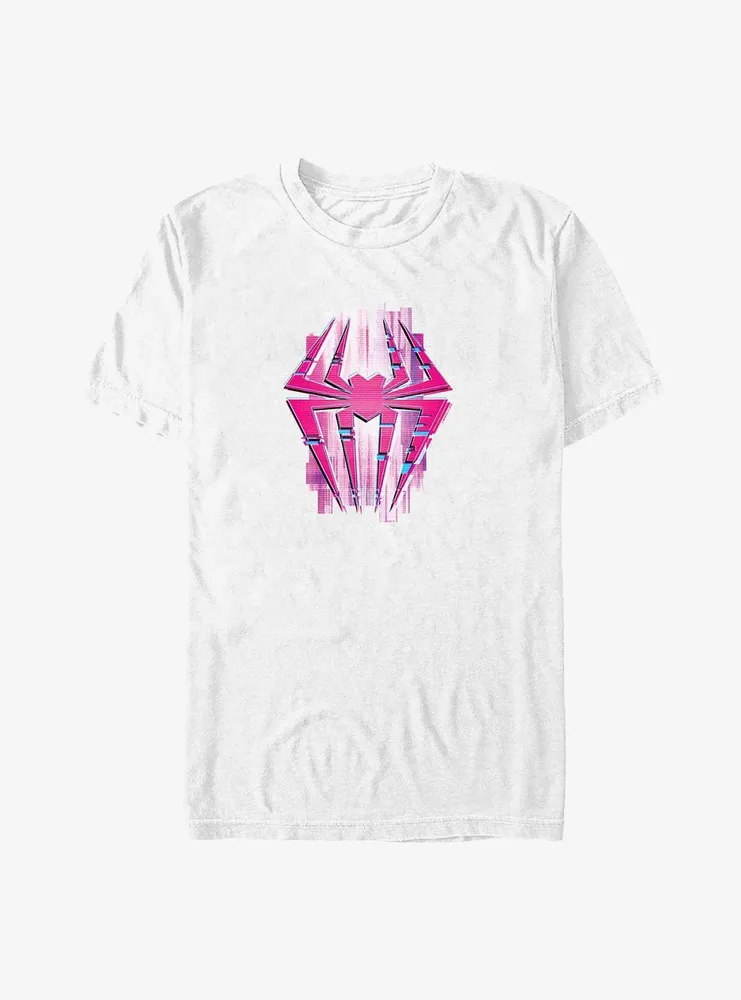 Marvel Spider-Man: Across the Spider-Verse Glitchy Spider-Gwen Symbol T-Shirt