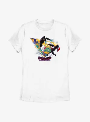 Marvel Spider-Man: Across the Spider-Verse Cityscape Spiders Womens T-Shirt