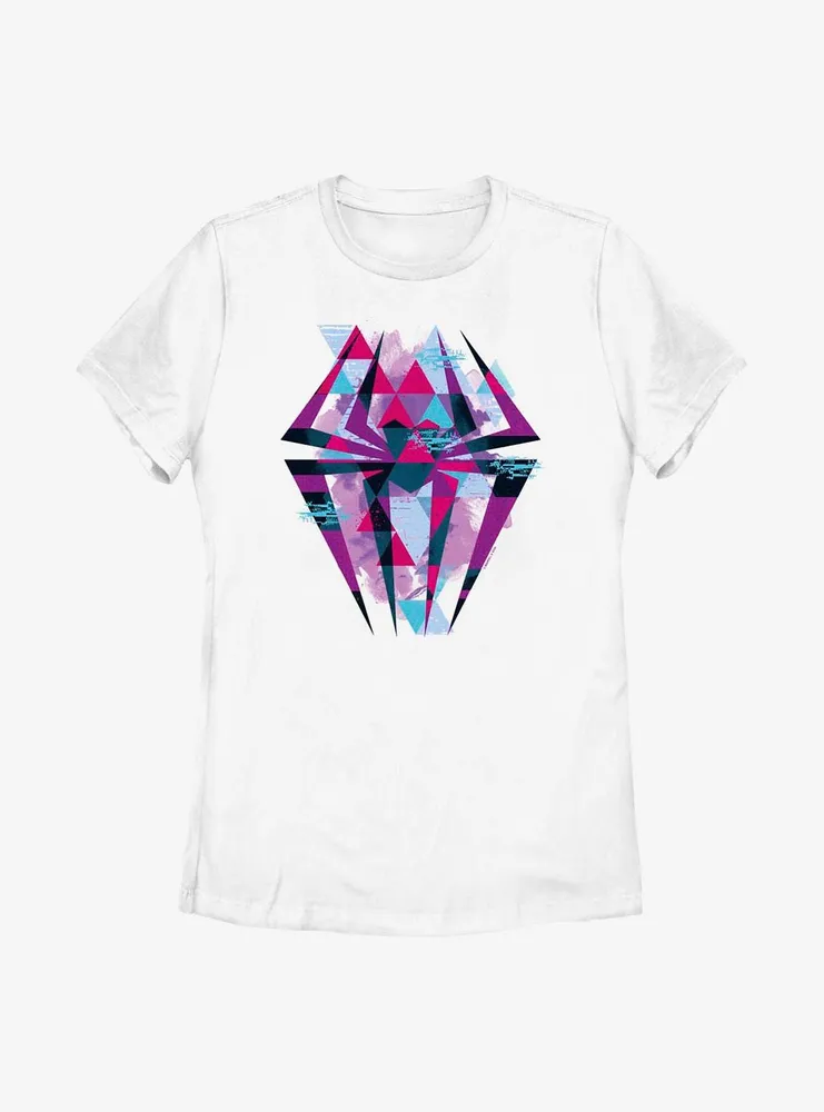 Marvel Spider-Man: Across the Spider-Verse Geometric Spider-Gwen Symbol Womens T-Shirt