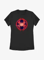 Marvel Spider-Man: Across the Spider-Verse Glitchy Miles Morales Symbol Womens T-Shirt