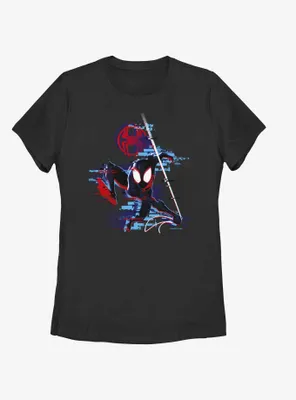 Marvel Spider-Man: Across the Spider-Verse Glitchy Miles Morales Womens T-Shirt
