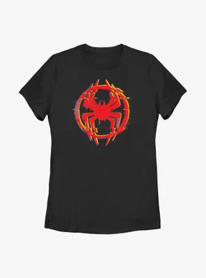 Marvel Spider-Man: Across the Spider-Verse Glitchy Miles Morales Logo Womens T-Shirt