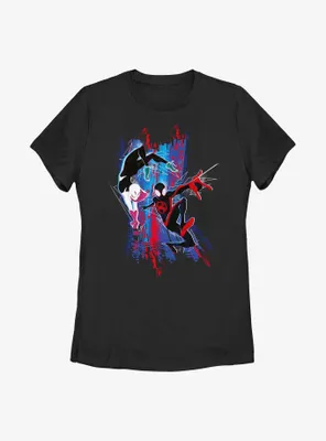Marvel Spider-Man: Across the Spider-Verse Spider-Gwen and Miles Womens T-Shirt