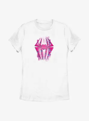 Marvel Spider-Man: Across the Spider-Verse Glitchy Spider-Gwen Symbol Womens T-Shirt