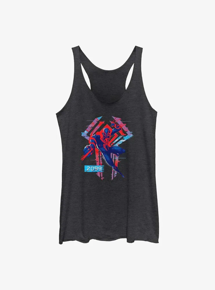 Marvel Spider-Man: Across the Spider-Verse Miguel O'Hara 2099 Badge Womens Tank Top