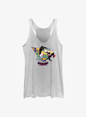 Marvel Spider-Man: Across the Spider-Verse Cityscape Spiders Womens Tank Top
