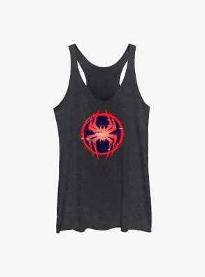 Marvel Spider-Man: Across the Spider-Verse Glitchy Miles Morales Symbol Womens Tank Top