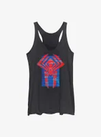 Marvel Spider-Man: Across the Spider-Verse Glitchy Miguel O'Hara Logo Womens Tank Top