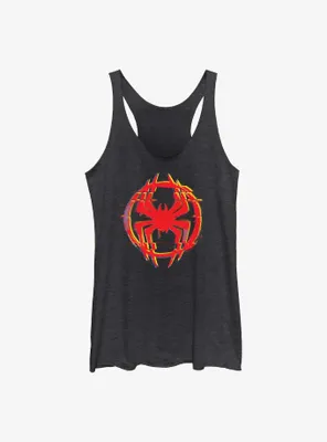 Marvel Spider-Man: Across the Spider-Verse Glitchy Miles Morales Logo Womens Tank Top
