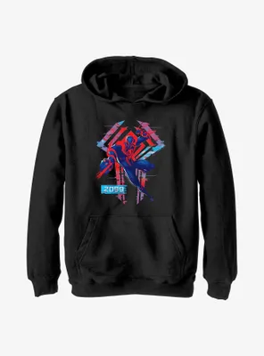 Marvel Spider-Man: Across the Spider-Verse Miguel O'Hara 2099 Badge Youth Hoodie