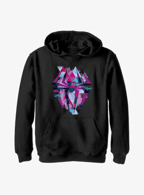 Marvel Spider-Man: Across the Spider-Verse Geometric Spider-Gwen Symbol Youth Hoodie