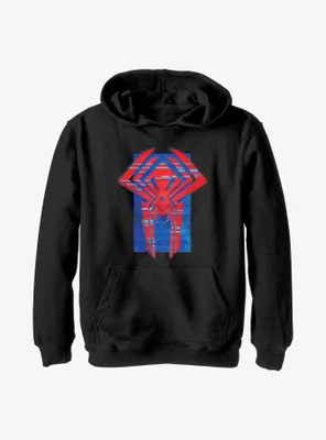 Marvel Spider-Man: Across the Spider-Verse Glitchy Miguel O'Hara Logo Youth Hoodie