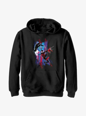 Marvel Spider-Man: Across the Spider-Verse Spider-Gwen and Miles Youth Hoodie