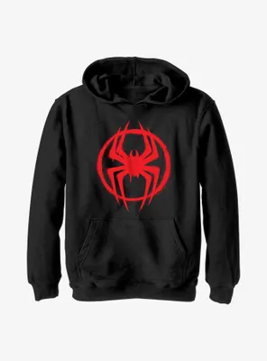 Marvel Spider-Man: Across the Spider-Verse Miles Morales Logo Youth Hoodie