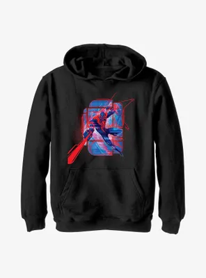 Marvel Spider-Man: Across the Spider-Verse Miguel O'Hara Shooting Webs Youth Hoodie