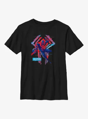 Marvel Spider-Man: Across the Spider-Verse Miguel O'Hara 2099 Badge Youth T-Shirt