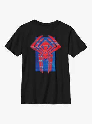 Marvel Spider-Man: Across the Spider-Verse Glitchy Miguel O'Hara Logo Youth T-Shirt