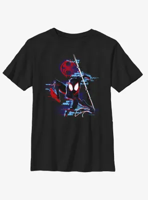 Marvel Spider-Man: Across the Spider-Verse Glitchy Miles Morales Youth T-Shirt