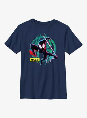 Marvel Spider-Man: Across the Spider-Verse Miles Morales Badge Youth T-Shirt