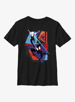 Marvel Spider-Man: Across the Spider-Verse Spider-Gwen Miguel O'Hara and Miles Morales Poster Youth T-Shirt