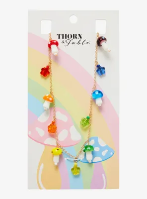 Thorn & Fable Rainbow Mushroom Necklace
