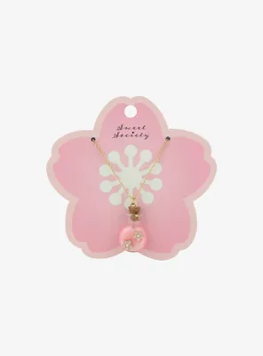 Sweet Society Sakura Flower Bottle Pendant Necklace