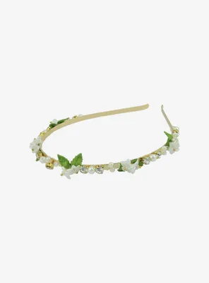 Thorn & Fable Dainty White Flower Headband