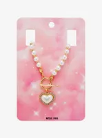 Bling Heart Pearl Necklace