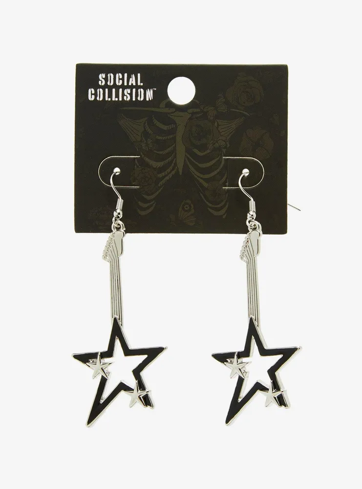 Social Collision Star Guitar Earrings