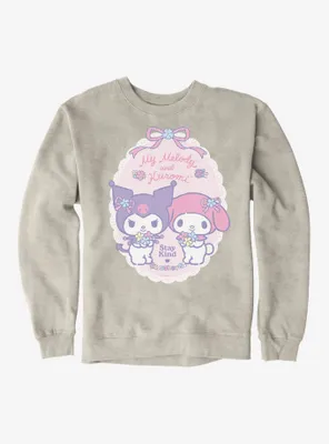 My Melody & Kuromi Pastel Flowers Stay Kind Sweatshirt