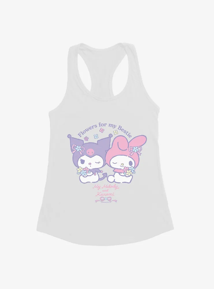 My Melody & Kuromi Flowers For Bestie Womens Tank Top