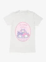 My Melody & Kuromi Pastel Framed Portrait Womens T-Shirt
