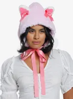 Pink Cat Ear Fuzzy Bonnet
