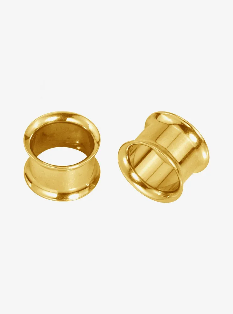 Steel Gold Eyelet Plug 2 Pack