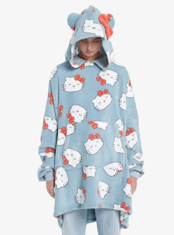 Hello Kitty Fuzzy Girls Oversized Hoodie