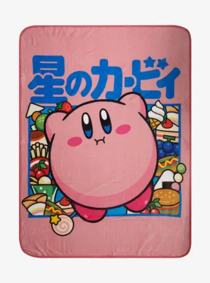 Kirby Snack Time Throw Blanket