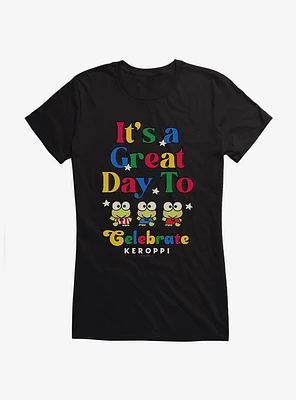 Keroppi It's A Great Day To Celebrate Girls T-Shirt