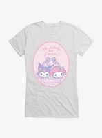 My Melody & Kuromi Pastel Framed Portrait Girls T-Shirt