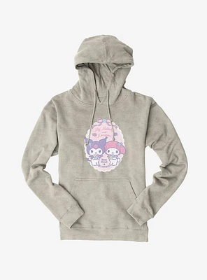 My Melody & Kuromi Pastel Flowers Stay Kind Hoodie