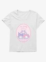 My Melody & Kuromi Pastel Framed Portrait Girls T-Shirt Plus