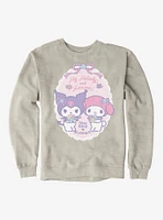 My Melody & Kuromi Pastel Flowers Stay Kind Sweatshirt