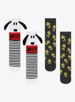 Peanuts Snoopy 3D Ears Woodstock Crew Socks 2 Pair